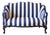 Antique Settee in Italian Busatti Stripe For Sale