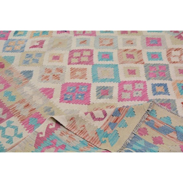 Contemporary Afghan Maimana Flatweave Kilim Rug,6'8X9'7" For Sale In New York - Image 6 of 6