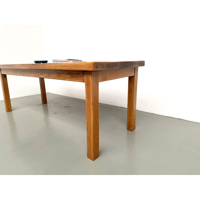 1960s Oak Farmhouse Table with Square Legs and One Drawer, France, 1960s For Sale - Image 5 of 18