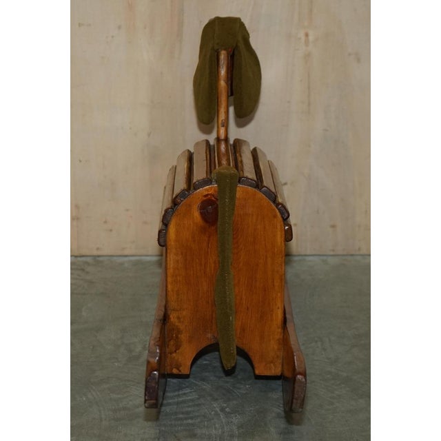 Handmade Childrens Rocking Horse of Dachshund Sausage Dog, 1930s For Sale - Image 16 of 17