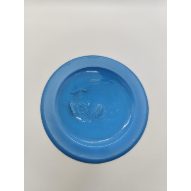 Mid-Century Modern Blue Opal Glass Vase, 1900s For Sale - Image 3 of 6