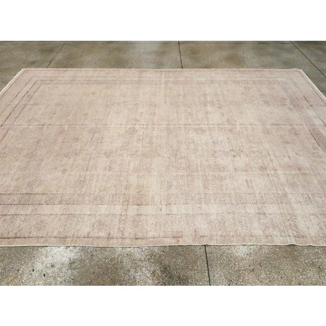 Distressed Style Late 20th Century Handmade East Turkestan Room Size Carpet For Sale In New York - Image 6 of 10