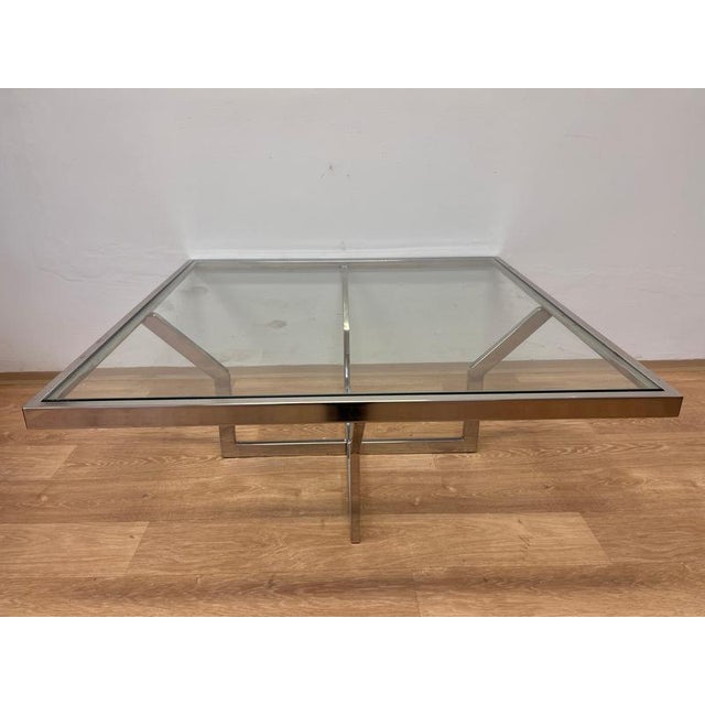 Mid-Century Modern Coffee Table in Chrome, 1970s For Sale - Image 3 of 9