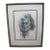 Harley Brown Framed Charcoal Showanegshig Chippewa Native Portrait For Sale