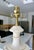 Large Pair Italian Column Neoclassical Alabaster Table Lamps For Sale - Image 14 of 16