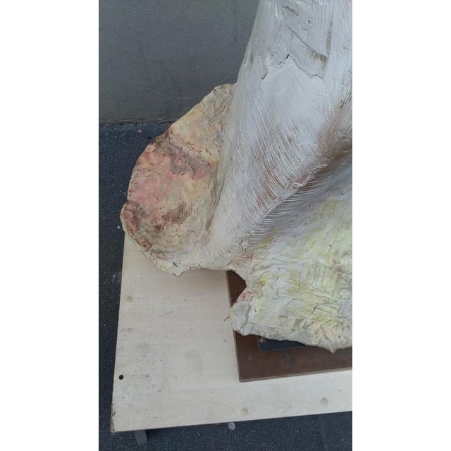 Maurizio Zurla Crema, Figurative Sculpture, 1970s, Polychrome Terracotta on Wood Base For Sale - Image 9 of 15