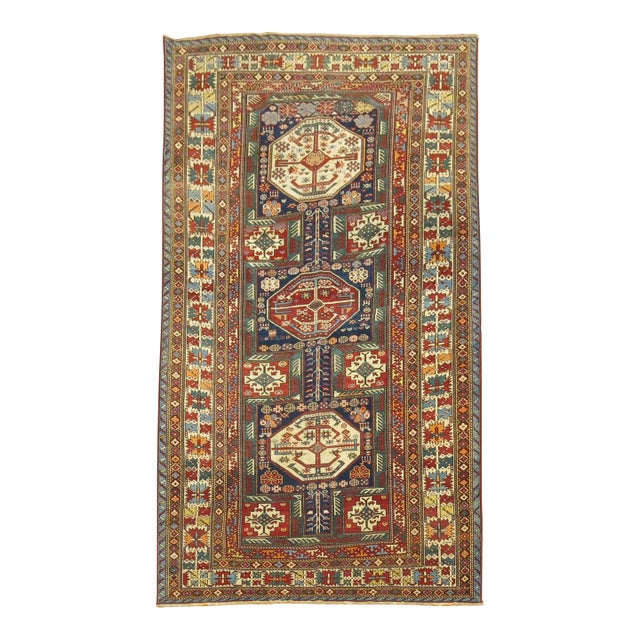 Zabihi Collection 19th CenturyTribal Antique Shirvan Rug For Sale
