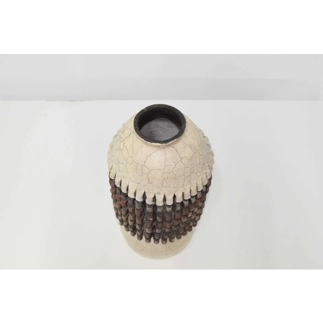 Mid-Century Modern Mid 20th Century Modern 18" Tall Studio Ceramic Vase For Sale - Image 3 of 5