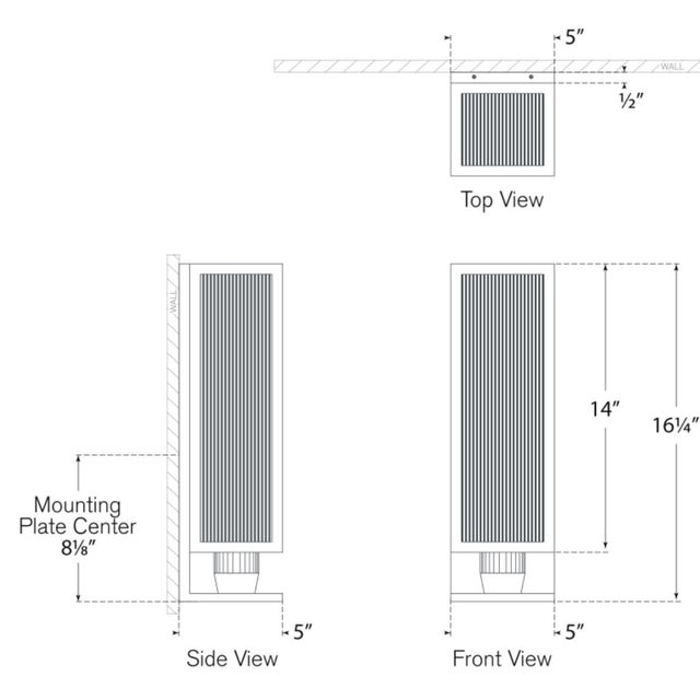 Metal Barbara Barry for Visual Comfort Signature York 16" Single Box Sconce in Soft Brass with Clear Ribbed Glass For Sale - Image 7 of 9