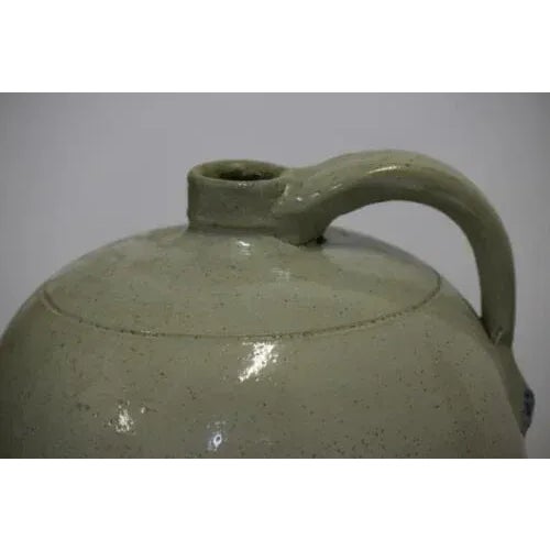 Early 19th Century Large 18âˆšÂ© H. Early American #5 Pennsylvania Salt Glaze Jug Pottery For Sale - Image 5 of 7