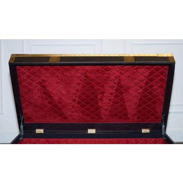 Cumberland Collection Storage Trunk with Red Velvet Lining from Timothy Oulton For Sale - Image 5 of 18