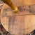 Camel 1970s Ethan Allen Country Farmhouse Hitchcock Style Solid Heirloom Maple Stenciled Accent Drink Table (14-9042) For Sale - Image 8 of 13