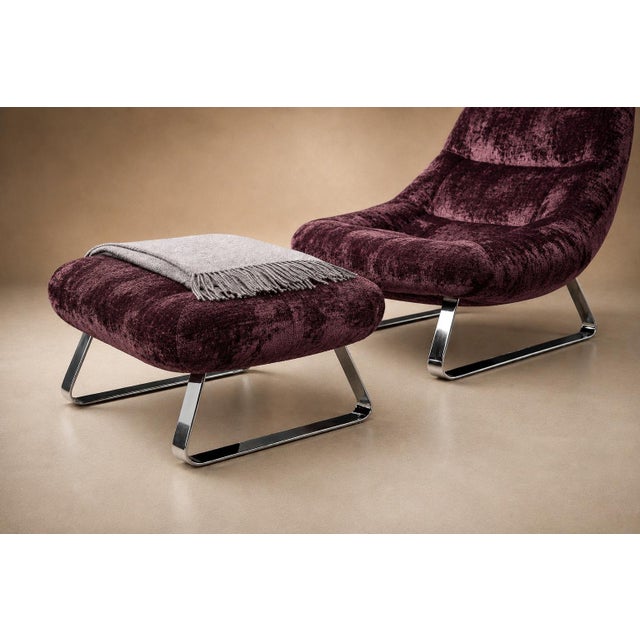 Mp-163 “Earth” Lounge Chair With Ottoman in Tufted Mohair Upholstery, Percival Lafer, 1976 For Sale - Image 10 of 18