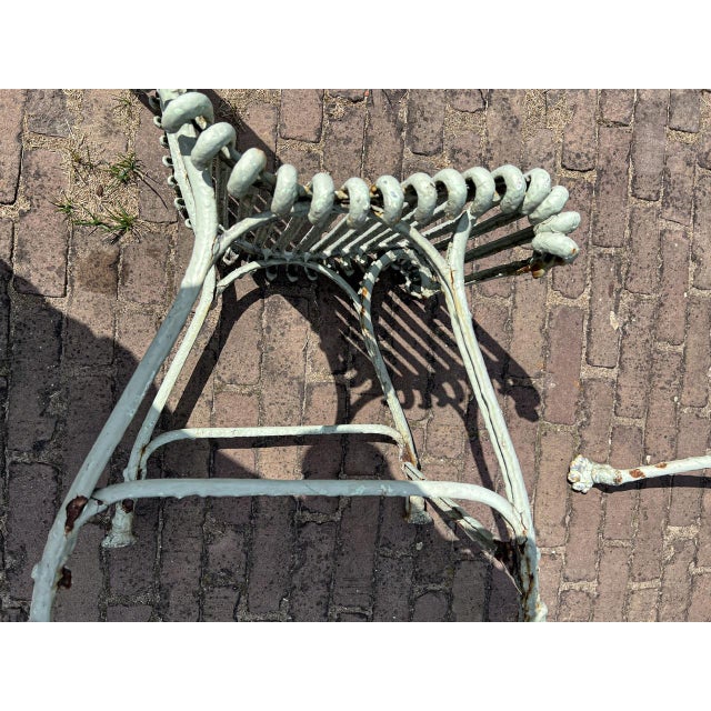 Wrought Iron Garden Table and Chairs from Arras, 1890s, Set of 3 For Sale - Image 6 of 16