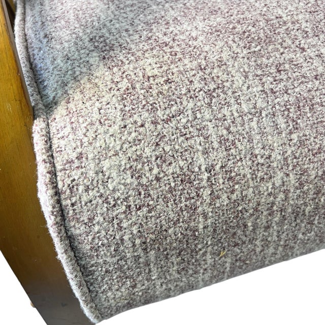 American Designer Oak Frame Fabric Sofa For Sale - Image 11 of 12