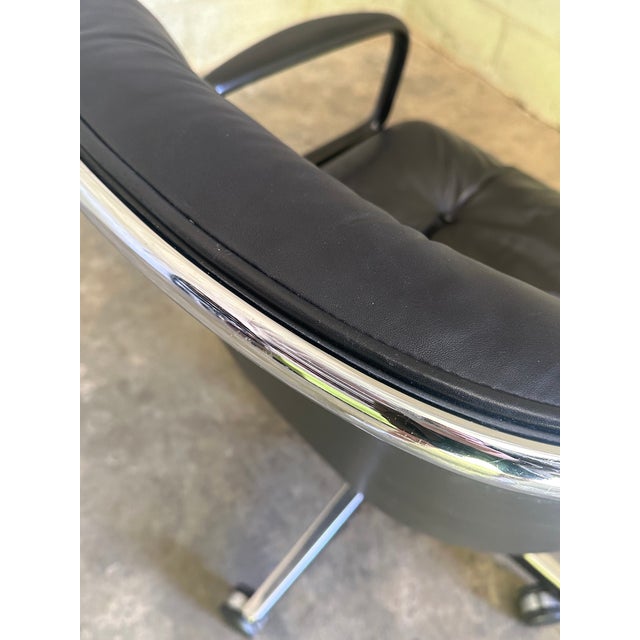 Black 1970s Charles Pollock for Knoll Office Desk Chair For Sale - Image 8 of 12