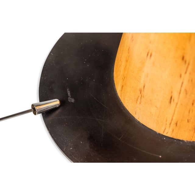 Mid-Century Post Modern Memphis-Style 'Ufo' Adjustable Halogen Table Desk Lamp W/ Oak Base, C. 1980s For Sale - Image 15 of 17