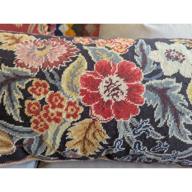 Orvieto Floral Tapestry Needlepoint Decorative Pillow For Sale - Image 9 of 17