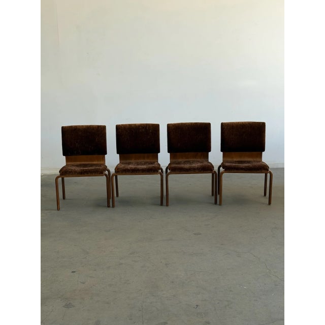 Chocolate 1970s Bentwood Dining Chairs - Set of Four For Sale - Image 8 of 18