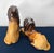 Ceramic Pair of Vintage Hand Painted Lion Statues For Sale - Image 7 of 8