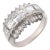 Vintage 1.70 Carat Diamond Low Carat Gold and Silver Ring, Size 4.5 For Sale