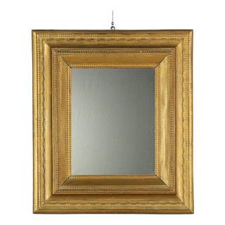 Giltwood Mirror with Guilloché Frame For Sale