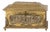 Antique Spanish Gilt Bronze / Silvered Casket Box Lined Interior Decorative Box For Sale