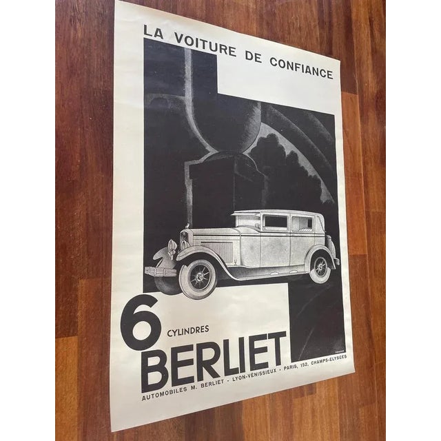 Black Vintage Black and White Poster by Berliet- Draeger, 1929 For Sale - Image 8 of 12