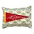 North Carolina Vintage Pennant on New Woven Floral Throw Pillow For Sale
