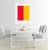 "Color's Cooperation, No. 1" by Liz Roache (red and yellow) This Modern, Mid Century, Contemporary Fine Art Print was...