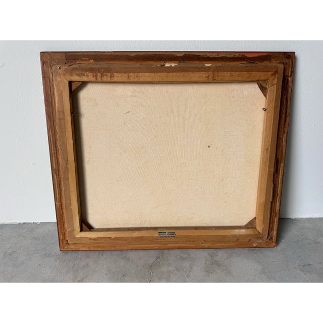 1980"s Vintage D. Osorio Garden House Entrance Oil on Canvas Painting, Framed/ Sold For Sale - Image 9 of 9