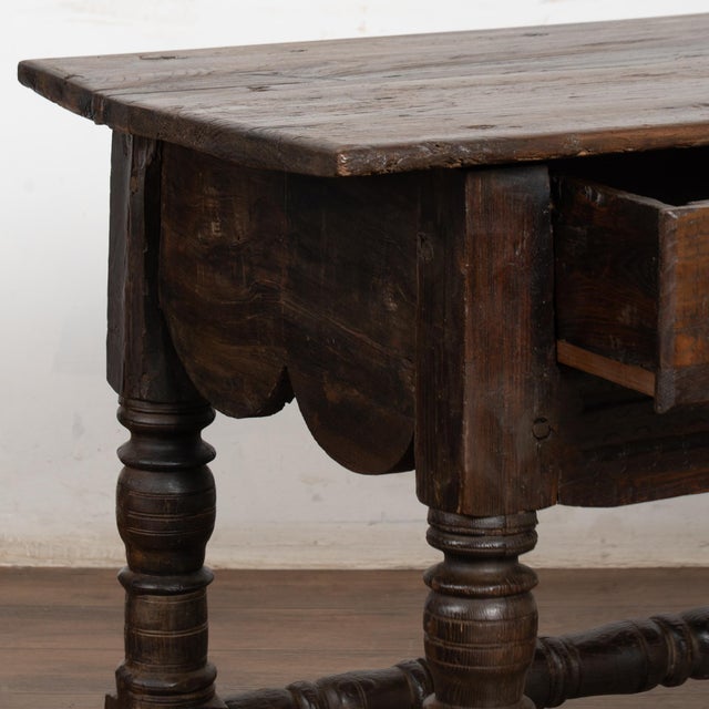 17th Century 17th Century Console Table With Two Carved Drawers, Portugal For Sale - Image 5 of 18