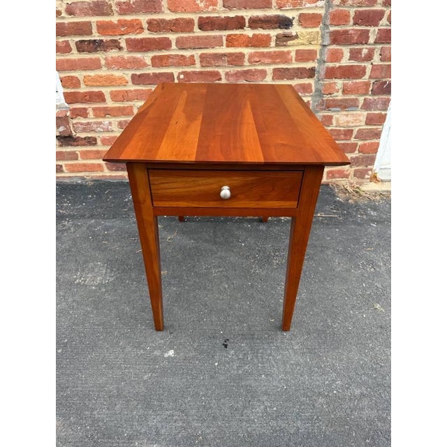 Brown Late 20th Century Pair of Ethan Allen Shaker Style Side Tables or Nightstands For Sale - Image 8 of 16