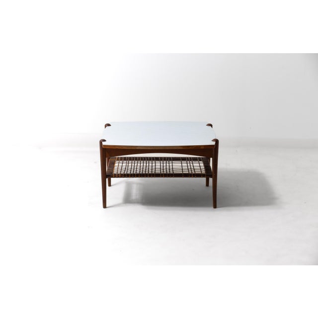 Vintage Webbing Coffee Table in Teak, 1960s For Sale - Image 4 of 16