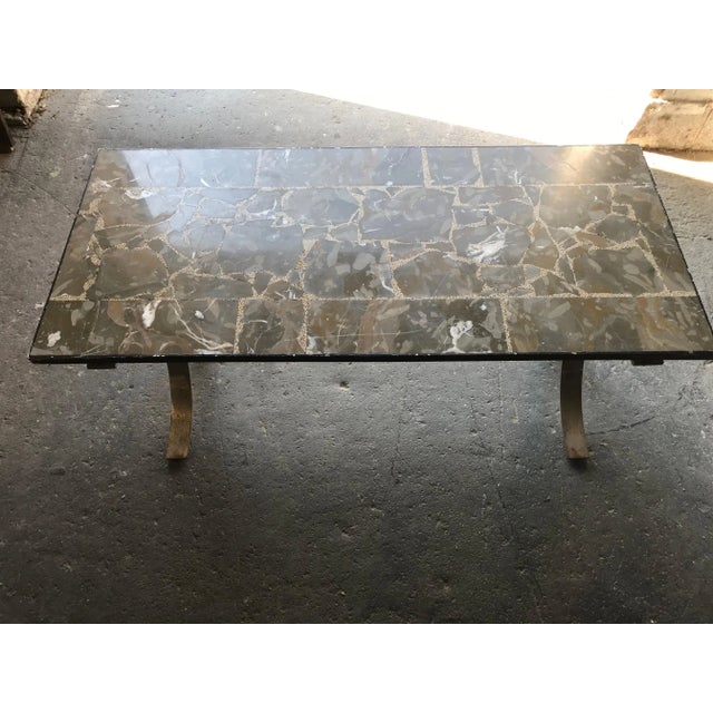 Mid-Century Modern Mid-Century Chrome & Marble Coffee Table, 1950s For Sale - Image 3 of 10