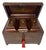 Antique English Wooden Georgian Chippendale Triple Tea Caddy 18c Irish Provenance For Sale