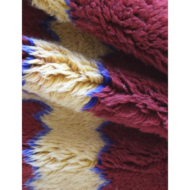 Contemporary Red Contemporary Beni M'Rirt Wool Rug - 9.8 X 7.1 Ft For Sale - Image 3 of 10