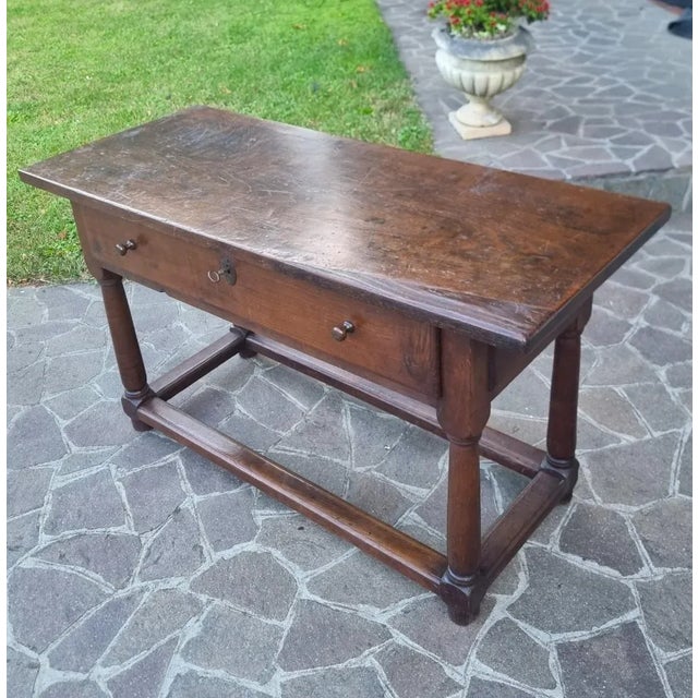 Antique Tuscan Oak Refectory Table, 1650 For Sale - Image 3 of 11