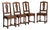 Set of Four 19th Century French Chestnut Brown Eclectic Dining Chairs For Sale