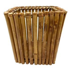 Mid-Century Modern Bamboo Basket