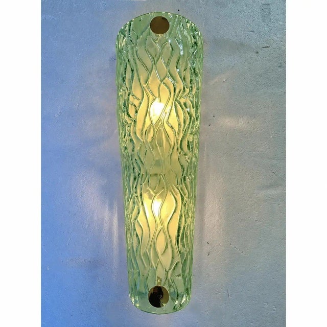 Glass Green Murano Glass Wall Sconces by Simoeng, Set of 4 For Sale - Image 7 of 8