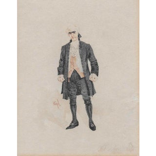Antique Charles Dickens Character Watercolor by Kyd For Sale