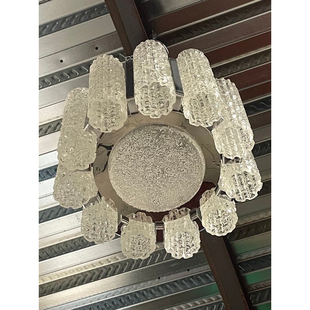 Hanging Light with Murano Tubulars from Doria Leuchten, 1960s For Sale - Image 13 of 18