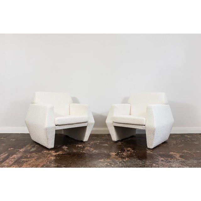 Set of White Bouclé Armchairs, 1970s For Sale - Image 18 of 18