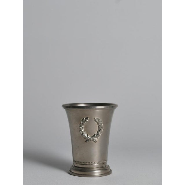 Silver Small Vintage Pewter Vase with Laurel Wreath from Svenskt Tenn, Sweden, 1967 For Sale - Image 8 of 10