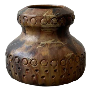 Vintage "Sea Garden" Glazed Ceramic Gourd Vase by Alvino Bagni for Raymor, Circa 1960s