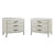 Pair of White Modern Nightstands For Sale