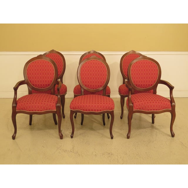 Modern Calico Corners Upholstered French Dining Room Chairs- Set of 6