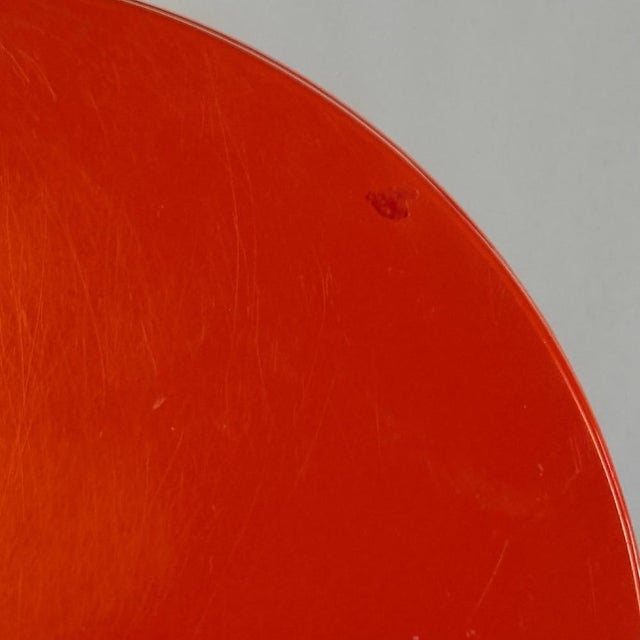 Silvi Dressing Table and Chair in Orange and Brown Plastic from Fain, 1970s, Set of 2 For Sale - Image 15 of 18