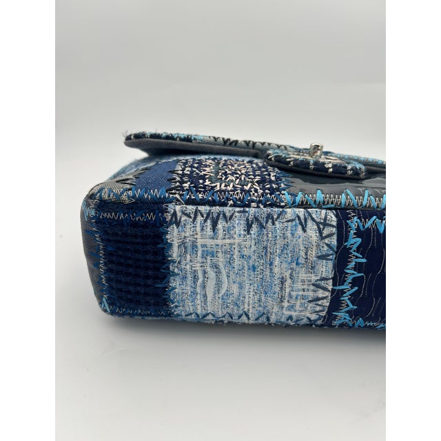 Chanel Denim/tweed Patchwork Jumbo Bag 2015-2016 For Sale - Image 12 of 12